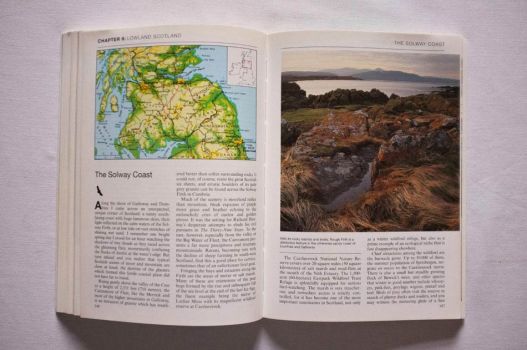 An excerpt from Wild Britain describes the Solway coast and is illustrated with a map and a photograph of Rough Firth.