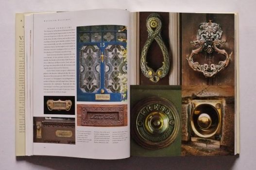 Towards the end of the picture essay on the Front Entrance, on pages 68-69 of The Victorian House Book, colour photographs of door furniture, including knockers, letter boxes and bell pulls in brass, bronze and cast iron, illustrate the excellent craftsmanship of Victorian manufacturers. 