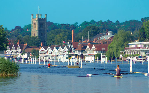 Colour photograph of the river at Henley-on-Thames.