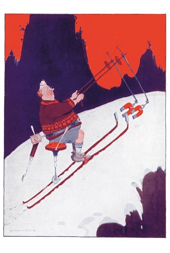 Entertain your friends at Christmas with Heath Robinson's Magnetic Ski-De-Luxe.