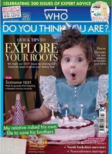 Front cover of February issue of Who Do You Think You Are? magazine. 