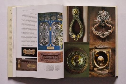 Towards the end of the picture essay on the Front Entrance, on pages 68-69 of The Victorian House Book, colour photographs of door furniture, including knockers, letter boxes and bell pulls in brass, bronze and cast iron, illustrate the excellent craftsmanship of Victorian manufacturers.