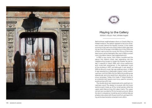 Behind dusty pink, weatherbeaten double doors, surmounted by a huge lantern and flanked by decorative pilasters, lies Wilton’s Music Hall, Whitechapel.