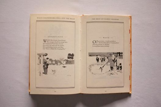Pages 146-147 of When Grandmama Fell Off the Boat, illustrated with two ways of dying.